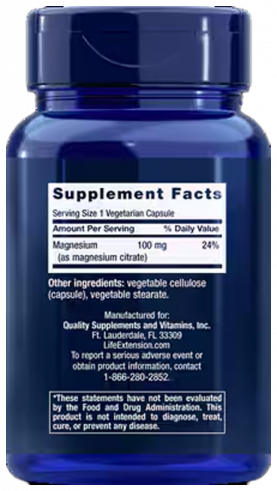 Life Extension Magnesium Citrate 100 mg, 100 капсул