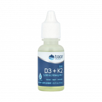 Trace Minerals Research Ionic D3 + K2 (125 mcg (5000 IU) D-3 + 100 mcg MK-7, Ресерч Ионизированные витамины Д3 + К2 (125 мкг (5000 МЕ) Д-3 + 100 мкг МК-7, 15 мл